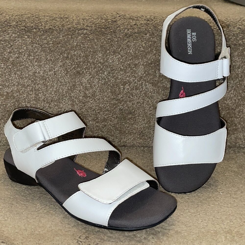 NEW $130 White Marilyn ROS HOMMERSON Comfort Sandals 7.5 WW